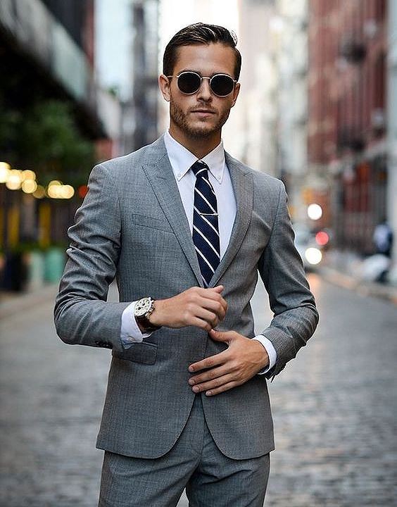 STYLISH MEN SUITS Grey Wedding Suit Attractive Men Suits Wedding Suits ...