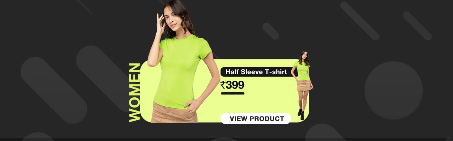 Neon Half Sleeve T-Shirts for Women
