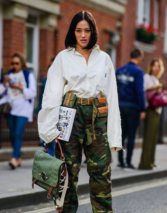 Camo Cotton Cargo Pants