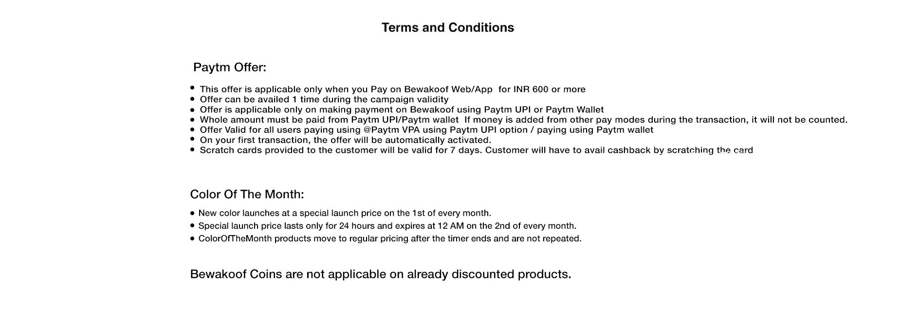 Terms and conditions