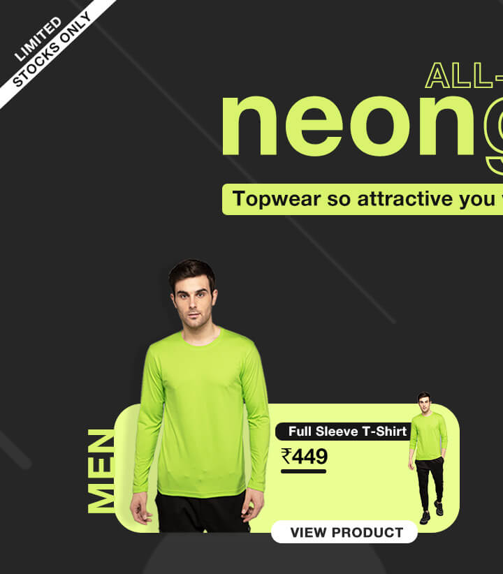 Neon Green Full Sleeve T-Shirts for Men