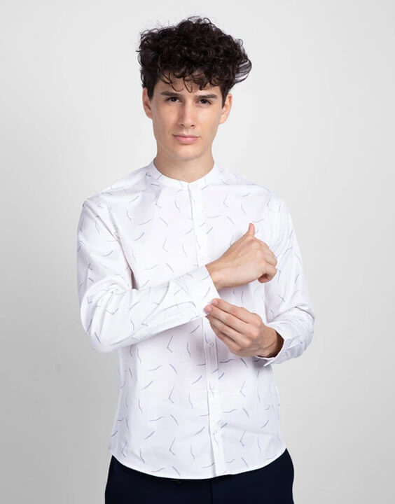 Smart casual white on sale shirt