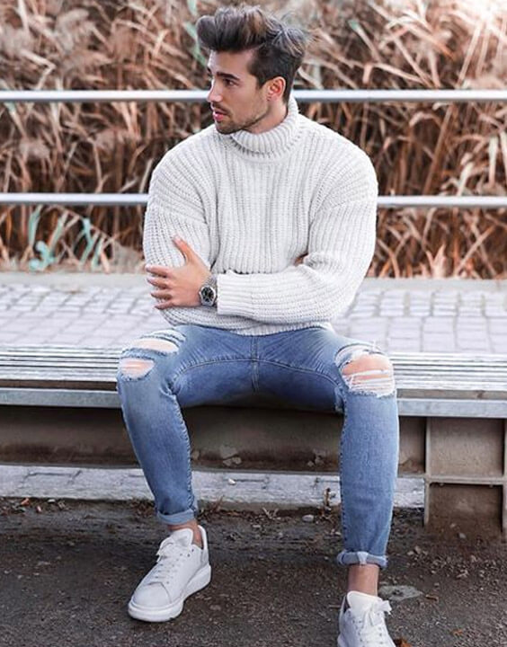 White Sweaters With Blue Jeans for Men - Bewakoof Blog