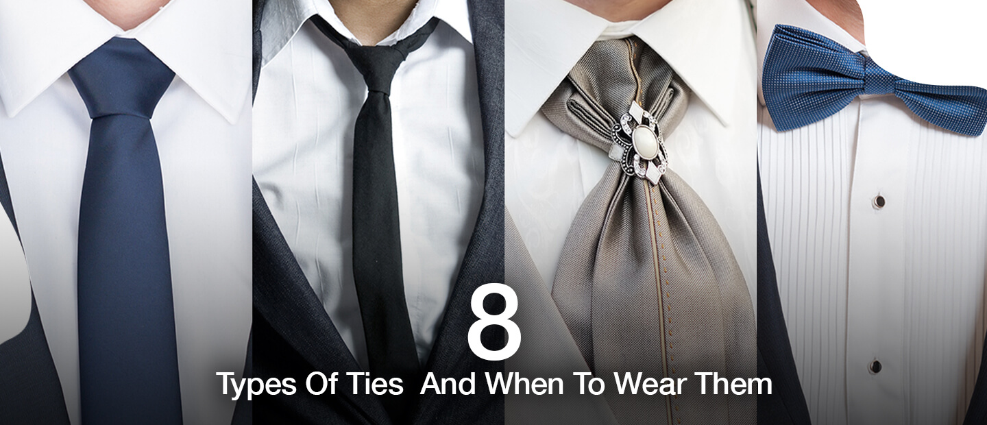 different types of men's ties