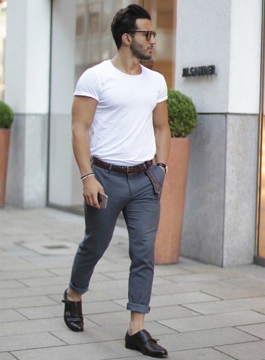 T-shirt with trouser and formal shoes - Bewakoof blog