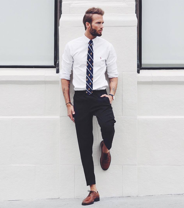 formal shirt for navy blue pant