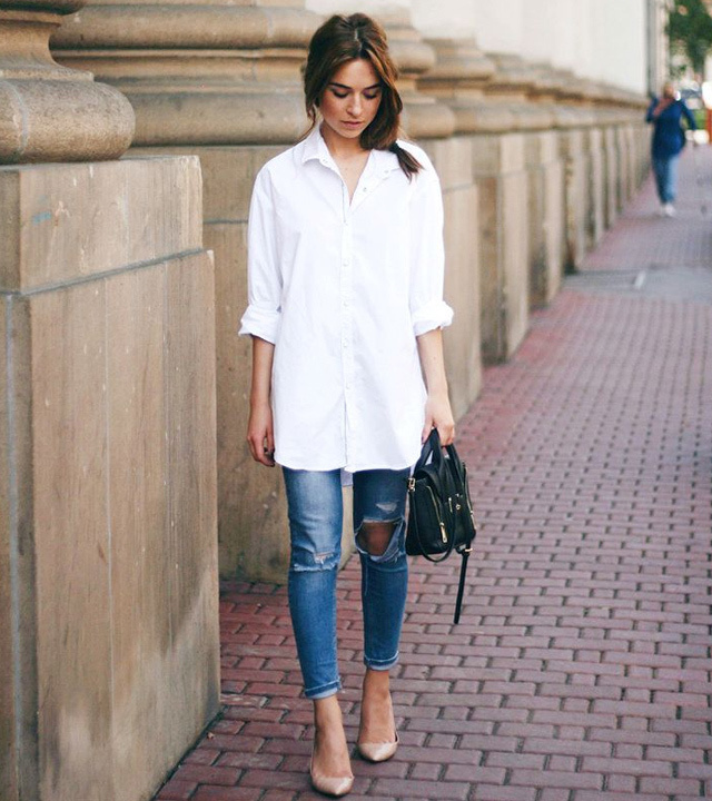 light blue jeans matching shirt for ladies