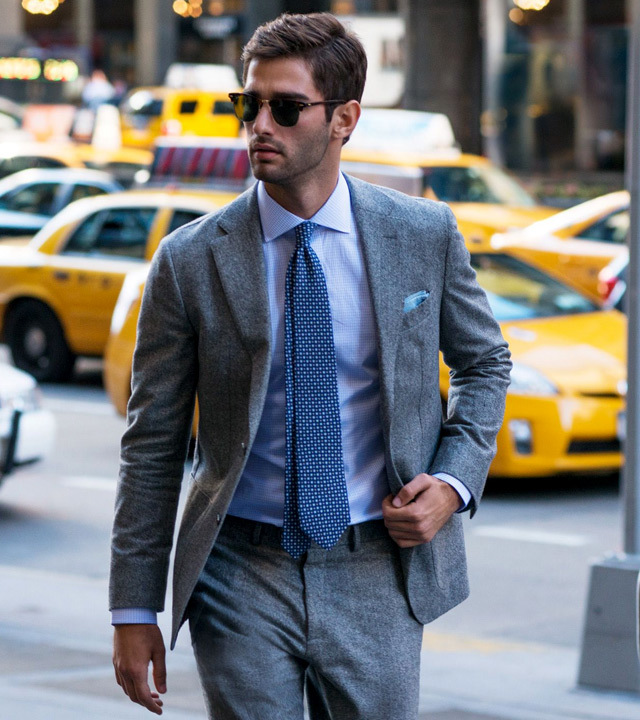 grey suit and tie outfit - bewakoof blog