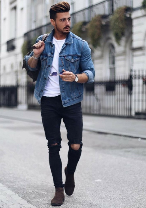 men's casual wear with jeans