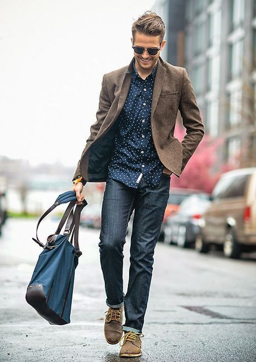 blazer with jeans and shoes