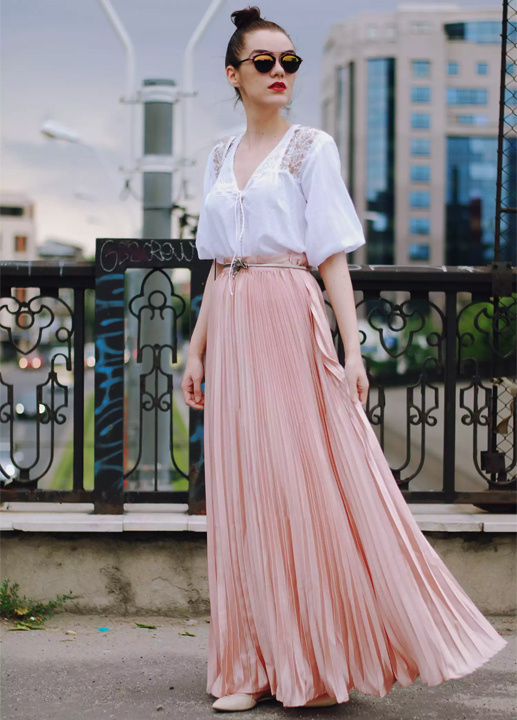 blouse and long skirt formal