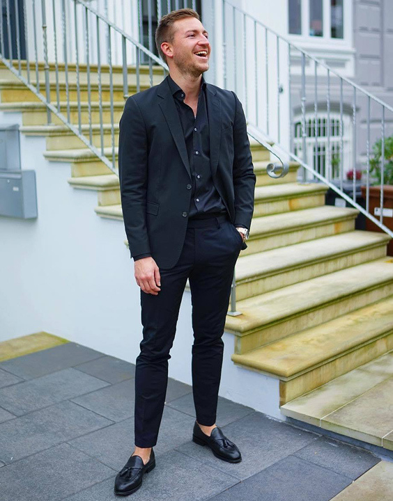 black blazer outfits men