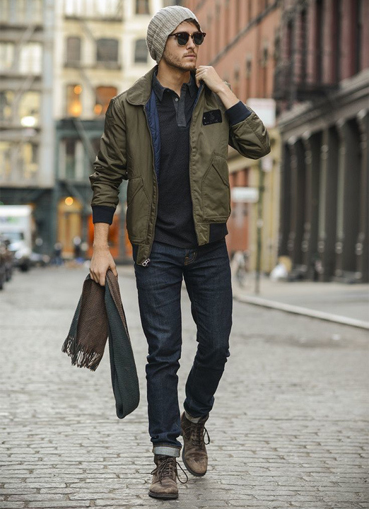 A Man Wearing a Denim Jacket and Black Pants · Free Stock Photo