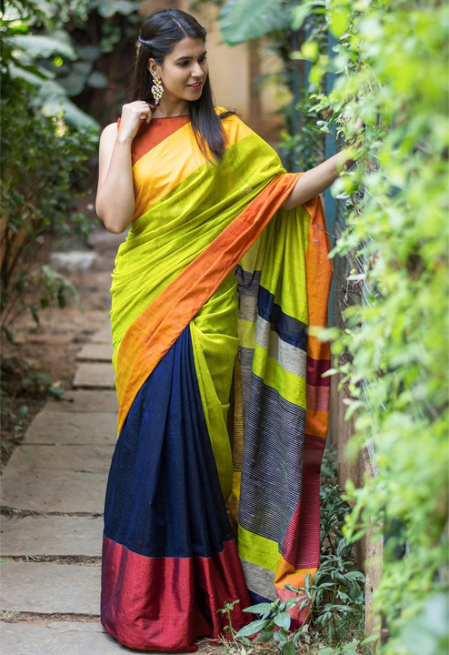 Yellow fashion - It's also a warm, inviting, and calming color. Simply  throwing on a beige saree can elevate a look from casual to smart casual.  You can also match it with