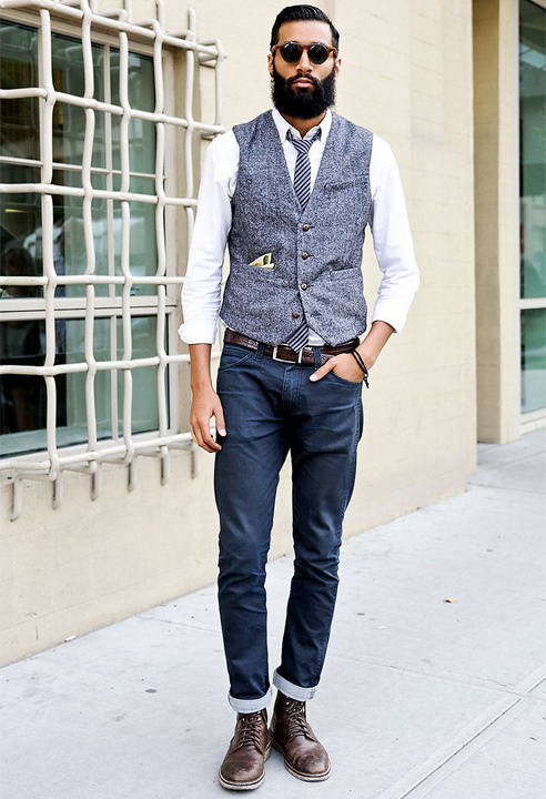 Waistcoat and blazer deals with jeans