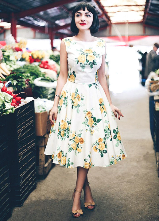 Flower theme outlet dress