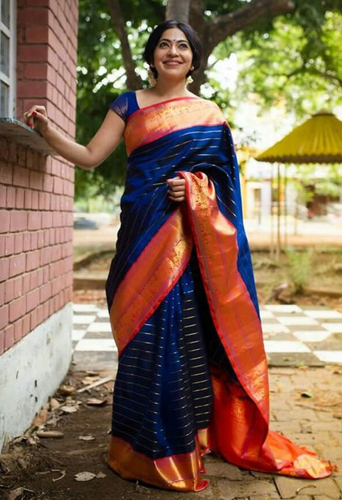 Deep Sky Blue Woven Khaddi Georgette Banarasi Saree With Embroidered S –  zarikaariindia.com