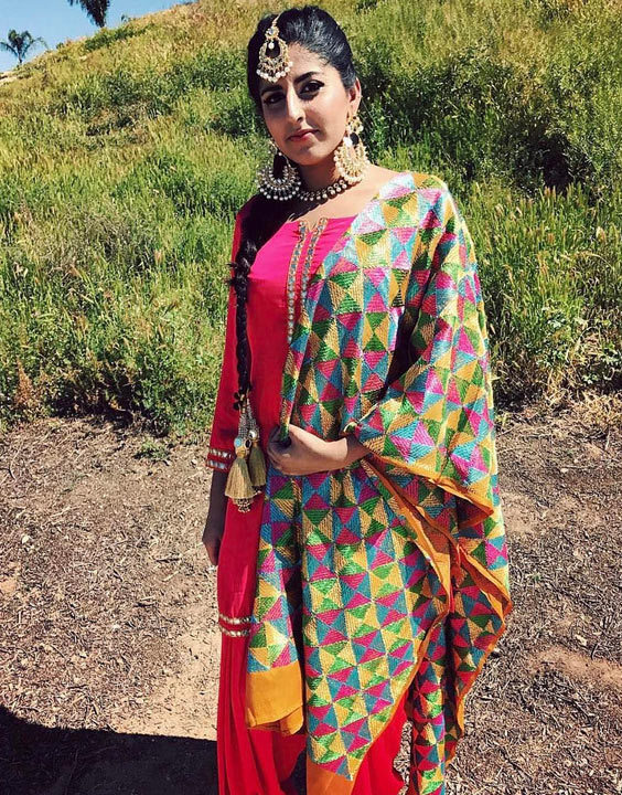 punjabi suit fulkari