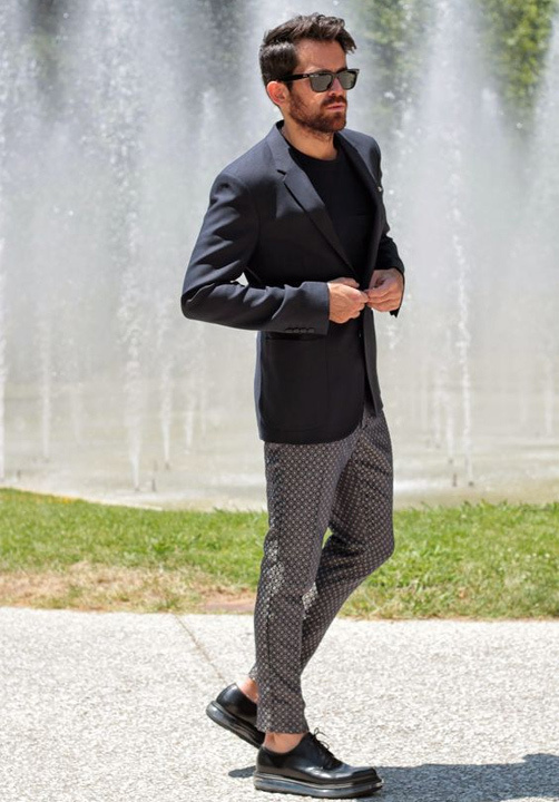 Man with Trendy Hairstyle Used To Look Perfect Confident Buisnessman in  Formal Wear Outdoor this is My City Think Stock Image  Image of  employer business 140811705