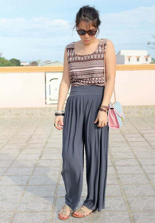 Grey palazzo pants - Bewakoof Blog