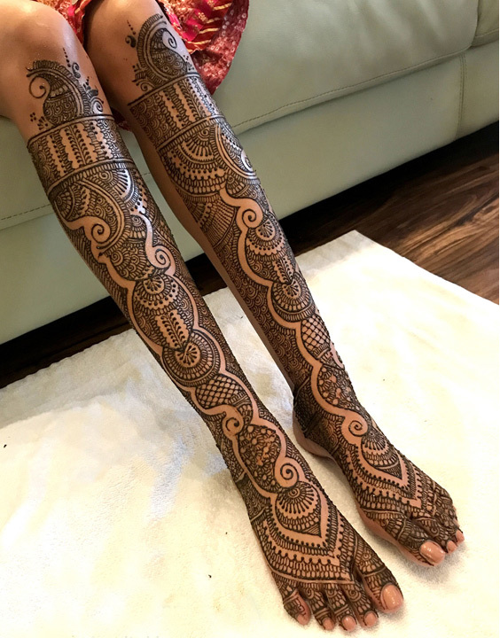 15 Beautiful and Easy Mehndi Designs for Leg