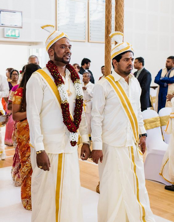 south indian male wedding outfit