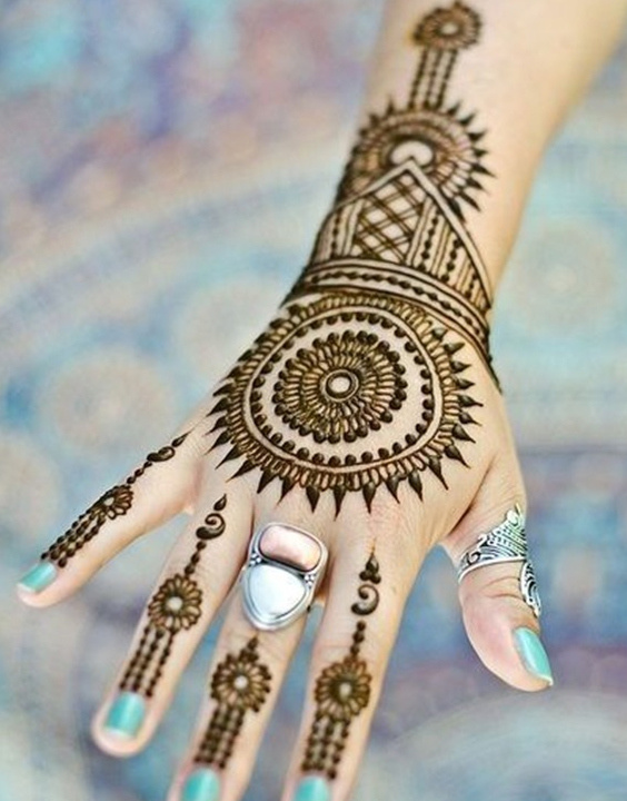 Indo Western Mehndi Design - Types of mehndi design  Bewakoof Blog