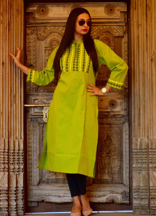 long kurtis to wear with jeans