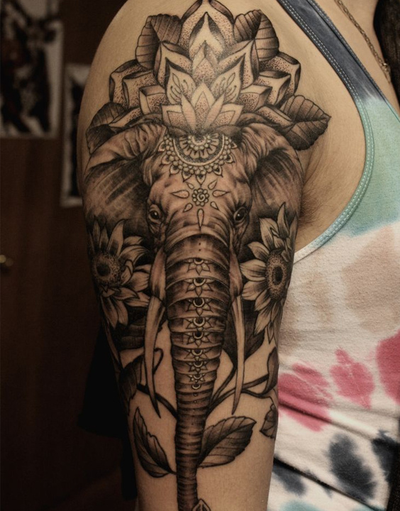 content Elephant Tattoo