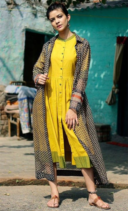 Designer long hotsell jacket style kurtis