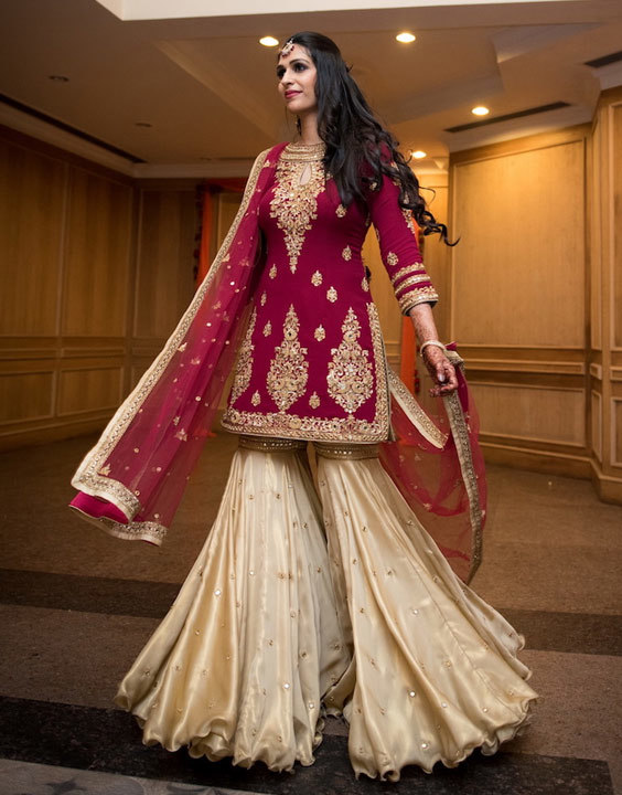 red colour ka gharara