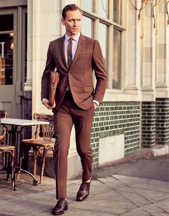 Brown Suit - different types of suits for men