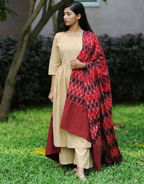 ikat dupatta - Different Types of Dupattas