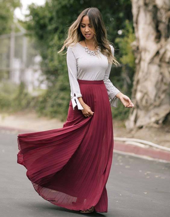 Pleated skirt Bewakoof blog