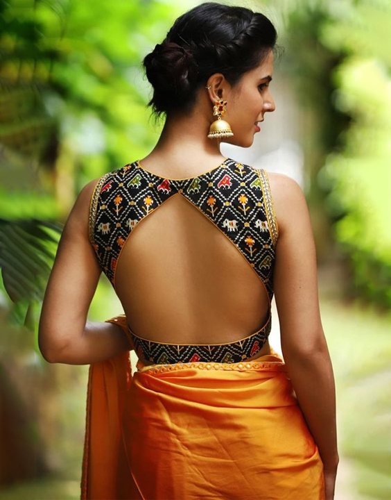 latest & Stylish Deep neck blouse designs 2022/ Backless blouse designs/  party wear Designer blouse/ 