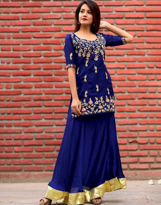 Long kurti with skirt || skirt with long kurti || kurta with skirt Ideas -  YouTube