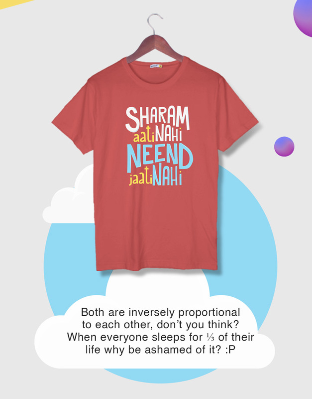 Buy Sharam Aati Nahi Half Sleeve T-Shirt at Bewakoof.com