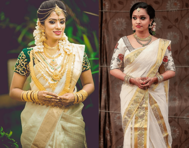 30 Types of Saree Draping from Different States | Saree draping styles,  Saree wearing styles, Kerala traditional saree