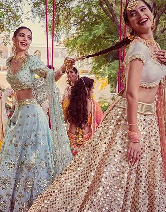 friends - Lehenga poses - Bewakoof Blog