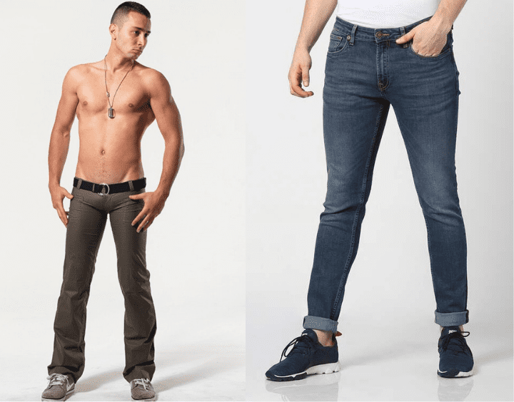 Different Types of Men`s Blue Jeans Front View Isolated on White Stock  Vector - Illustration of isolated, thread: 119090740