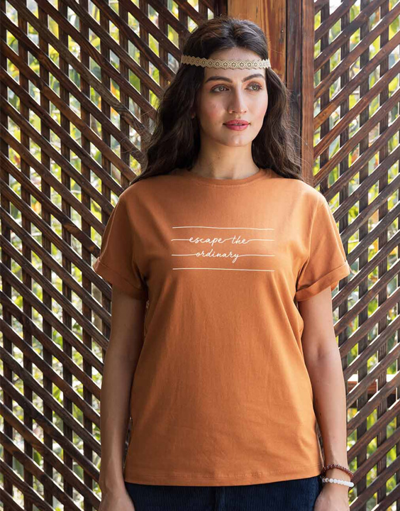 Orange Boyfriend T-Shirts for Women