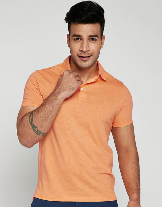 blue and orange polo