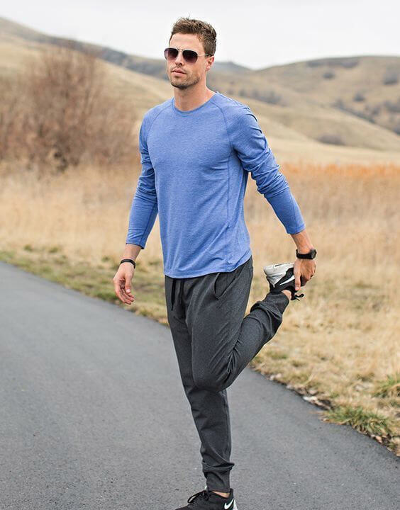 Grey long shop sleeve shirt outfit