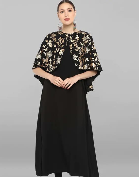 Wing sleeves Designer Gown