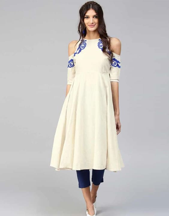 Cold shoulder Sleeves - Kurtis Sleeves Designs