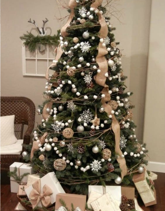 Golden white frenzy Christmas Tree Decoration Ideas Bewakoof Blog