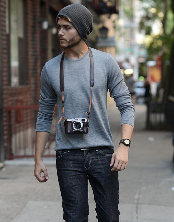 Long Sleeve T Shirts With Dark Denim