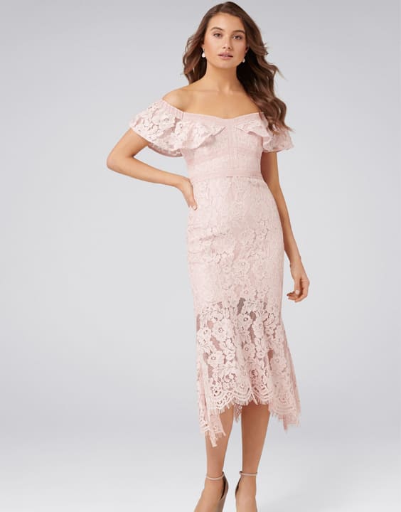 Latest short dress patterns with lace sale