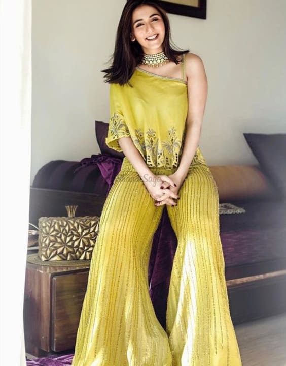 Buy Pollen Yellow One Shoulder Kaftan Dress – House Of Masaba