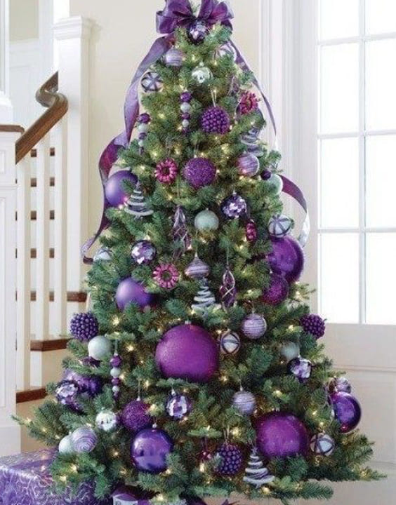 Purple beauty | Elegant Christmas Tree Decoration Ideas